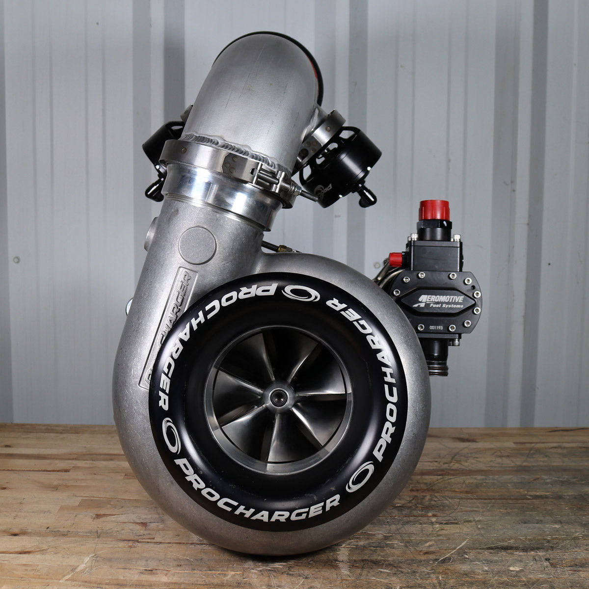 COMPLETE PROCHARGER PACKAGE: CRANK DRIVE, F4-140-1 BLOWER, CHARGE PIPE w/ BOV'S and Aeromotive Fuel Pump