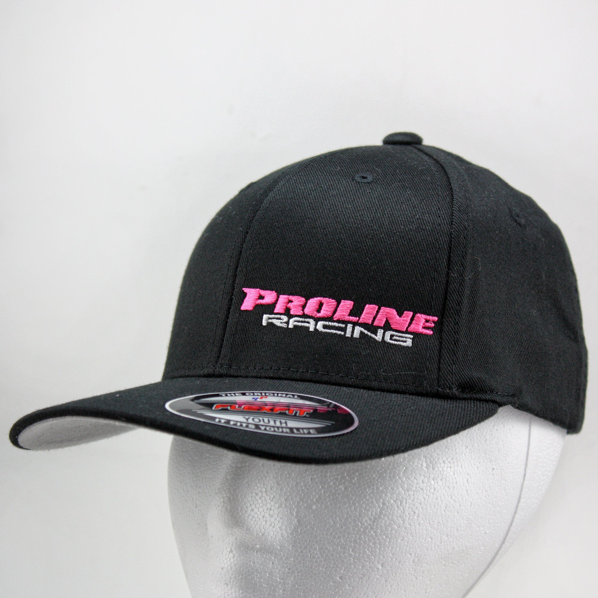 PLR FLEXFIT HAT Racing - PINK - HAT LETTERING W/ Pro Line BLACK